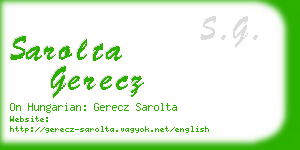 sarolta gerecz business card